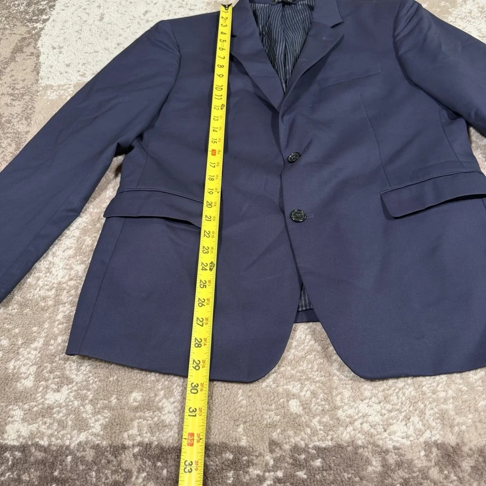 Banana Republic Blazer 42S Blue Marzotto Super 120'S Standard Fit Suit Jacket